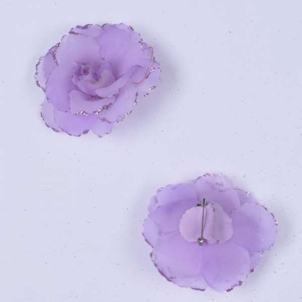 Брошь цветок сиреневый 7см оптом