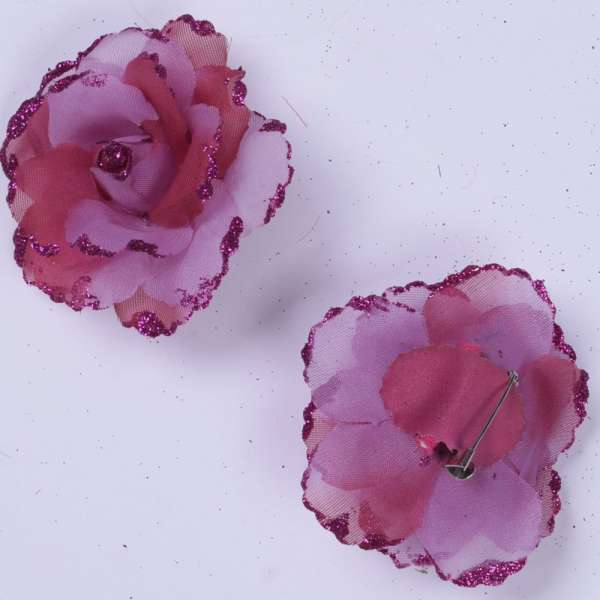 Брошь цветок лиловый 7 см оптом