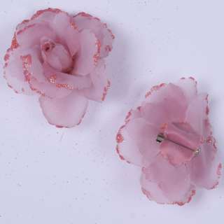 Брошь цветок розовый 7 см оптом