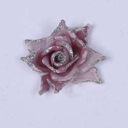 Брошь цветок розовый 7см