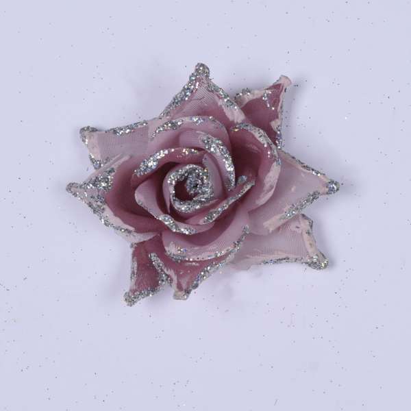 Брошь цветок розовый 7см оптом