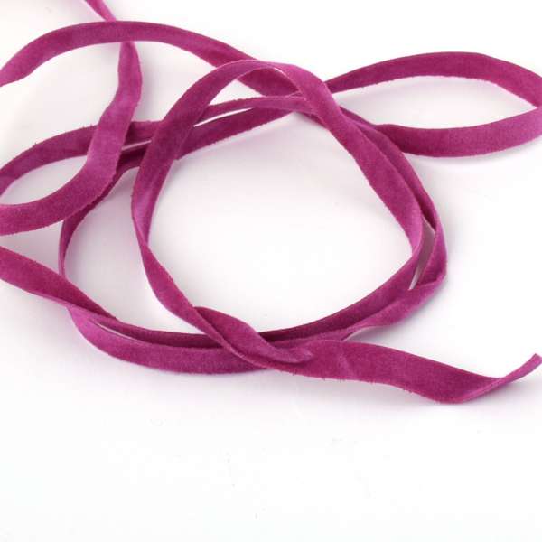Шнур замша-флок 5 мм сливовый оптом