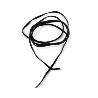 Шнур замша-флок черный (1шт/1м) ширина 3мм, толщина 0,6мм оптом