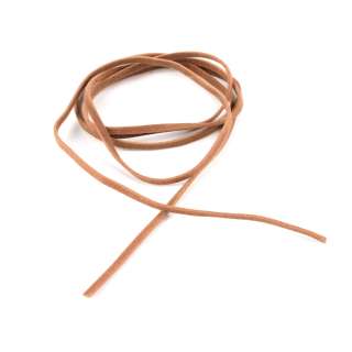 Шнур замша-флок коричневий світлий (1шт / 1м) ширина 3 мм, товщина 0,6 мм оптом