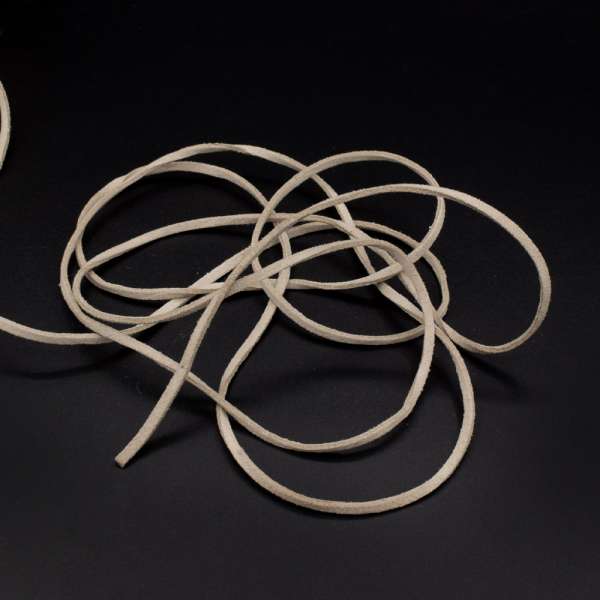 Шнур замшевый 3 мм толщина 1мм бежево-серый оптом