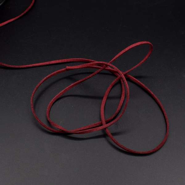 Шнур замшевий 3 мм товщина 1мм бордовий оптом
