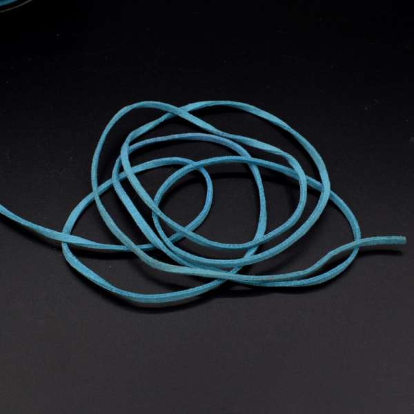 Шнур замшевий 3 мм товщина 1мм бірюзовий темний оптом