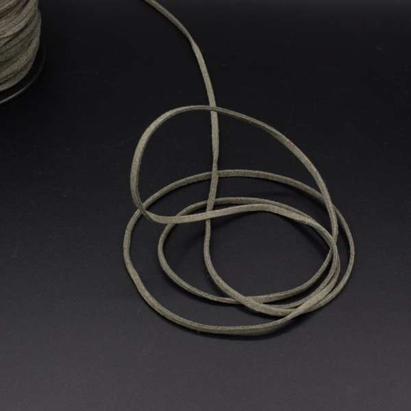 Шнур замшевый 3 мм толщина 1мм серый темный оптом