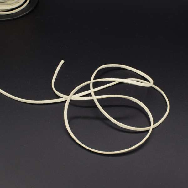 Шнур замшевий 3 мм товщина 1мм молочний оптом