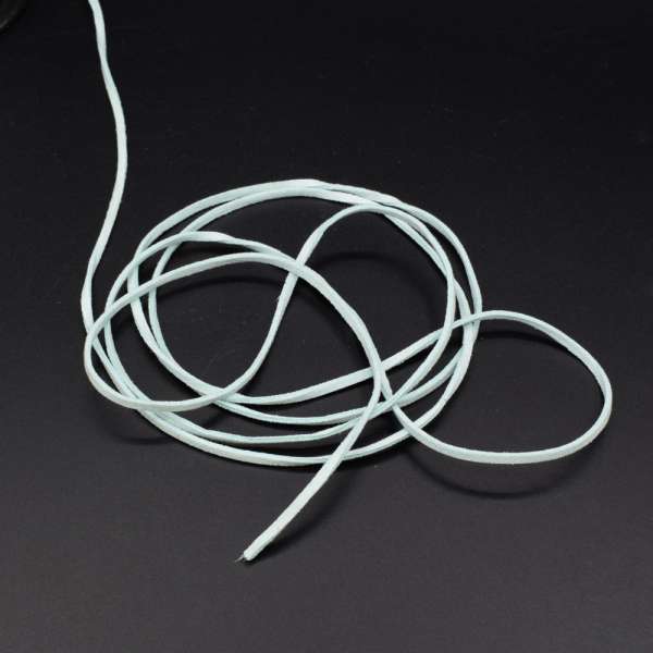 Шнур замшевий 3 мм товщина 1мм молочно-бірюзовий оптом