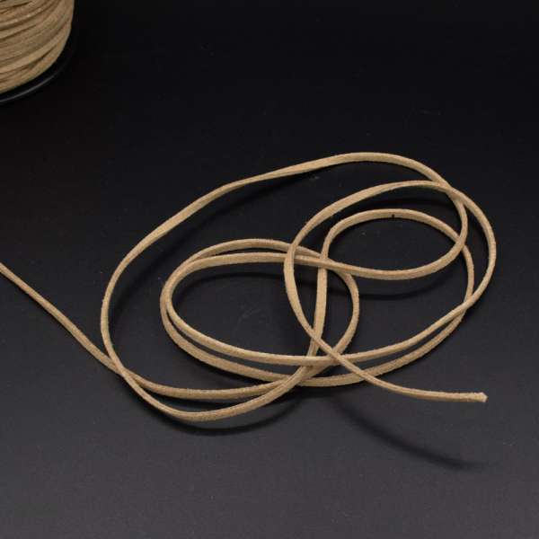 Шнур замшевый 3 мм толщина 1мм бежевый оптом