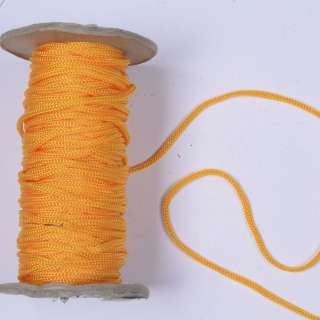 Шнур спортивный 5мм  полиэстер оранжевый светлый оптом