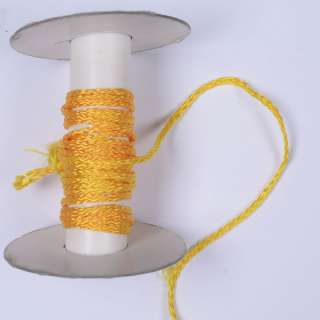 Шнур спортивный плетеный желтый оптом