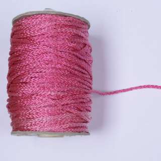 Шнур спортивный плетеный розовый темный оптом