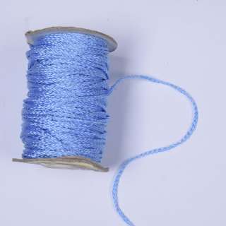 Шнур спортивный плетеный голубой светлый оптом