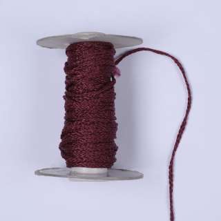 Шнур спортивный плетеный бордовый оптом