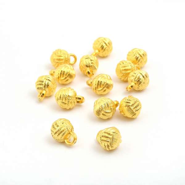 Пуговица под золото 13мм на ножке (1011) оптом