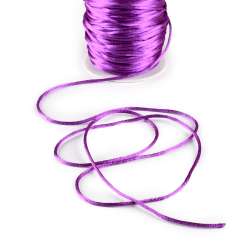 Шнур-сутаж атласний круглий фіолетовий