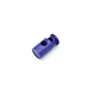 Фиксатор пластик 1 отверстие 4мм бочонок 23мм фиолетовый оптом