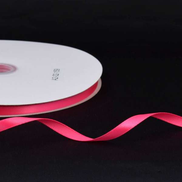 Стрічка атласна 7мм малинова А2-02-159 на метраж (бобіна 100яр / 115,6г) оптом