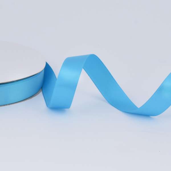 Лента атласная 20мм голубая А2-06-093 на метраж (бобина100яр/283,3гр) оптом