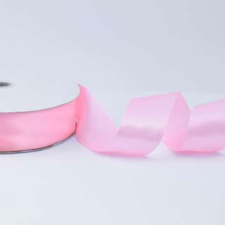 Лента атласная 40мм розовая светлая А2-12-013 на метраж (бобина 100яр/550г) оптом