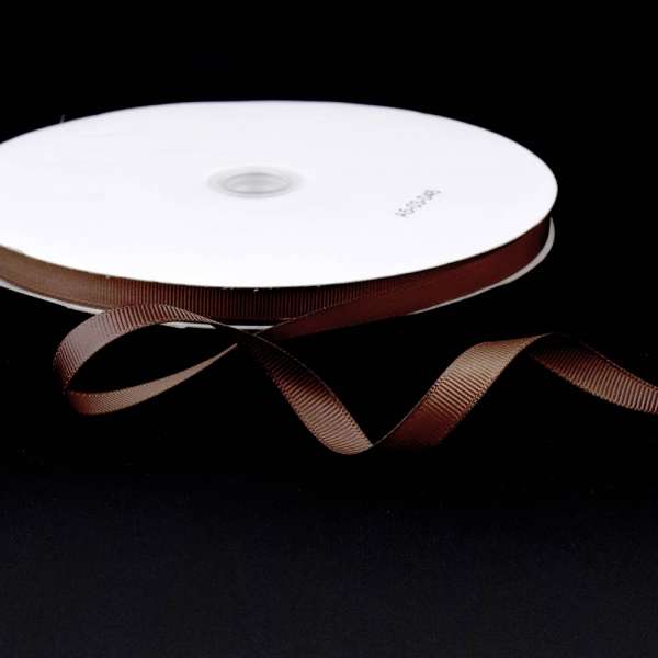 Лента репсовая ш.1 см А5-03-046 коричневая на метраж (в бобине 100яр/207г) оптом