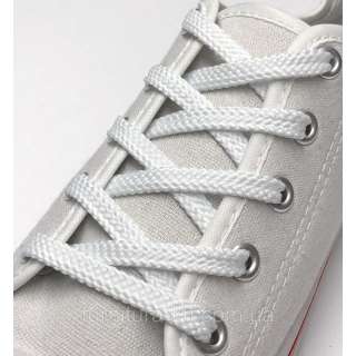 Шнурки обувные плоские 1 пара 100см белые оптом