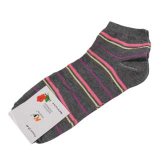 Шкарпетки сірі в рожево-жовту смужку (1пара) оптом