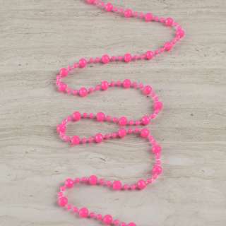 Намиста декоративні кульки грановані 8 мм рожеві яскраві оптом