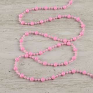 Намиста декоративні кульки грановані 8 мм рожеві світлі оптом