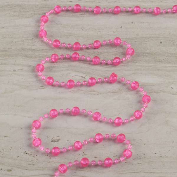 Намиста декоративні кульки грановані 8 мм прозорі рожеві оптом