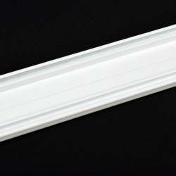 Профиль алюминиевый 2-ряд.  EUROSLIM Белый (4,1*0,7 см)