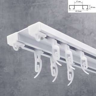 Карниз пластиковый 2-ряд 3 м усиленный оптом