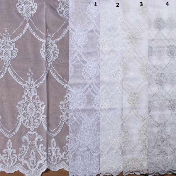 Тюль вуаль с вышивкой 5135 4 цвета ш.300 оптом