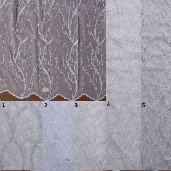 Тюль вуаль с вышивкой D476 5 цветов ш.300 оптом