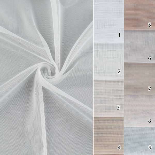 Тюль сетка лен JULIA 9 цветов ш.300 оптом