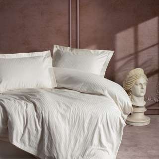 Комплект постельного белья Cotton box Сатин Elegant Stripe Ekru Евро 200x220см (1825-025) оптом