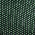 Тканина букле-рогожка чорна з зеленим ш.140 оптом