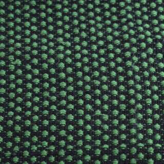 Ткань букле-рогожка черная с зеленым ш.140 оптом